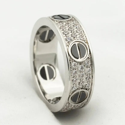 [⭐Seralia]LOVE RING 5.5MM DIAMONDS PAVED CERAMIC