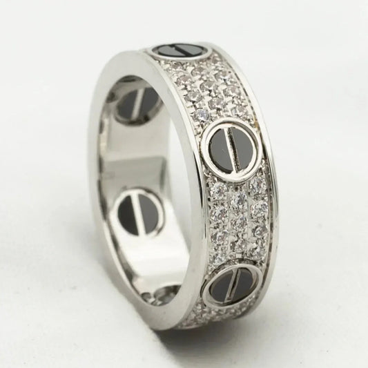 [⭐Seralia]LOVE RING 5.5MM DIAMONDS PAVED CERAMIC