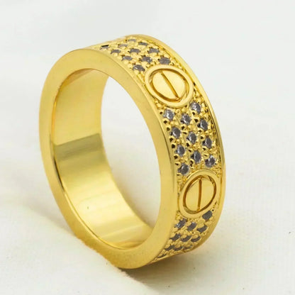 [⭐Seralia]LOVE RING 5.5MM DIAMONDS PAVED