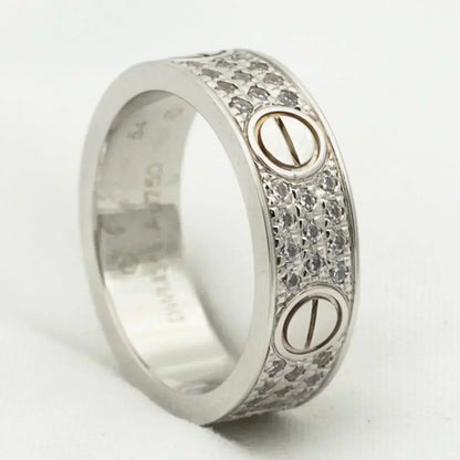 [⭐Seralia]LOVE RING 5.5MM DIAMONDS PAVED
