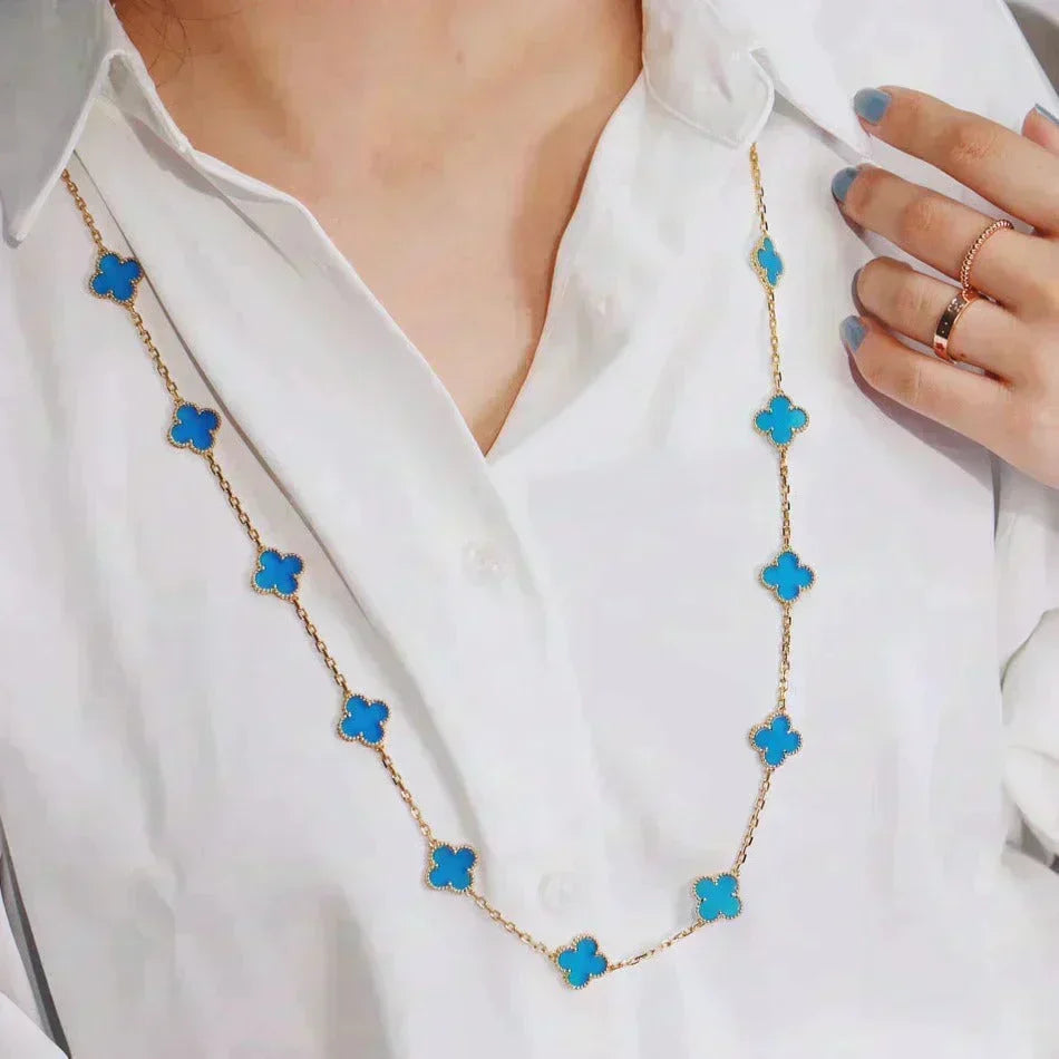 [⭐Seralia]CLOVER 20 MOTIFS TURQUOISE GOLD