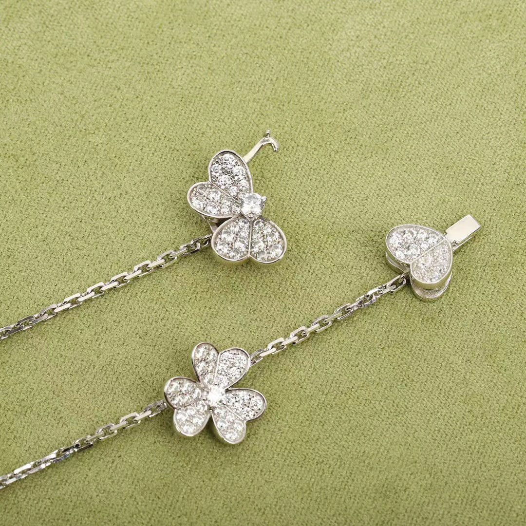 [⭐Seralia]FRIVOLE SILVER 9 FLOWERS NECKLACE