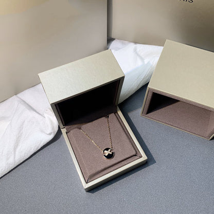 [⭐Seralia]JEUX DE PINK GOLD DIAMOND NECKLACE