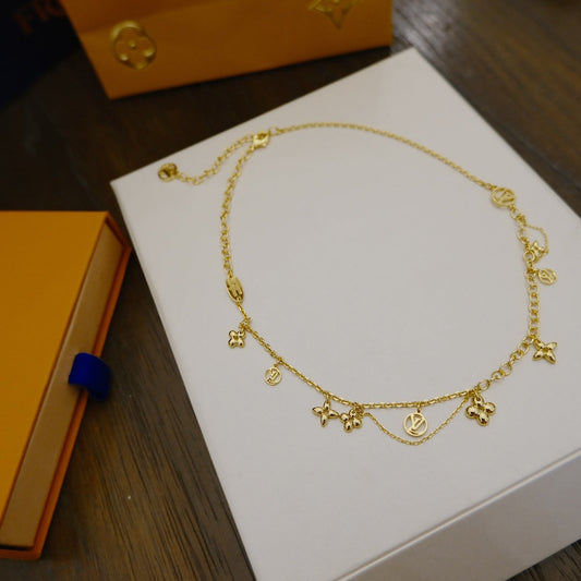 [⭐Seralia]BLOOMING SUPPLE NECKLACE BRASS