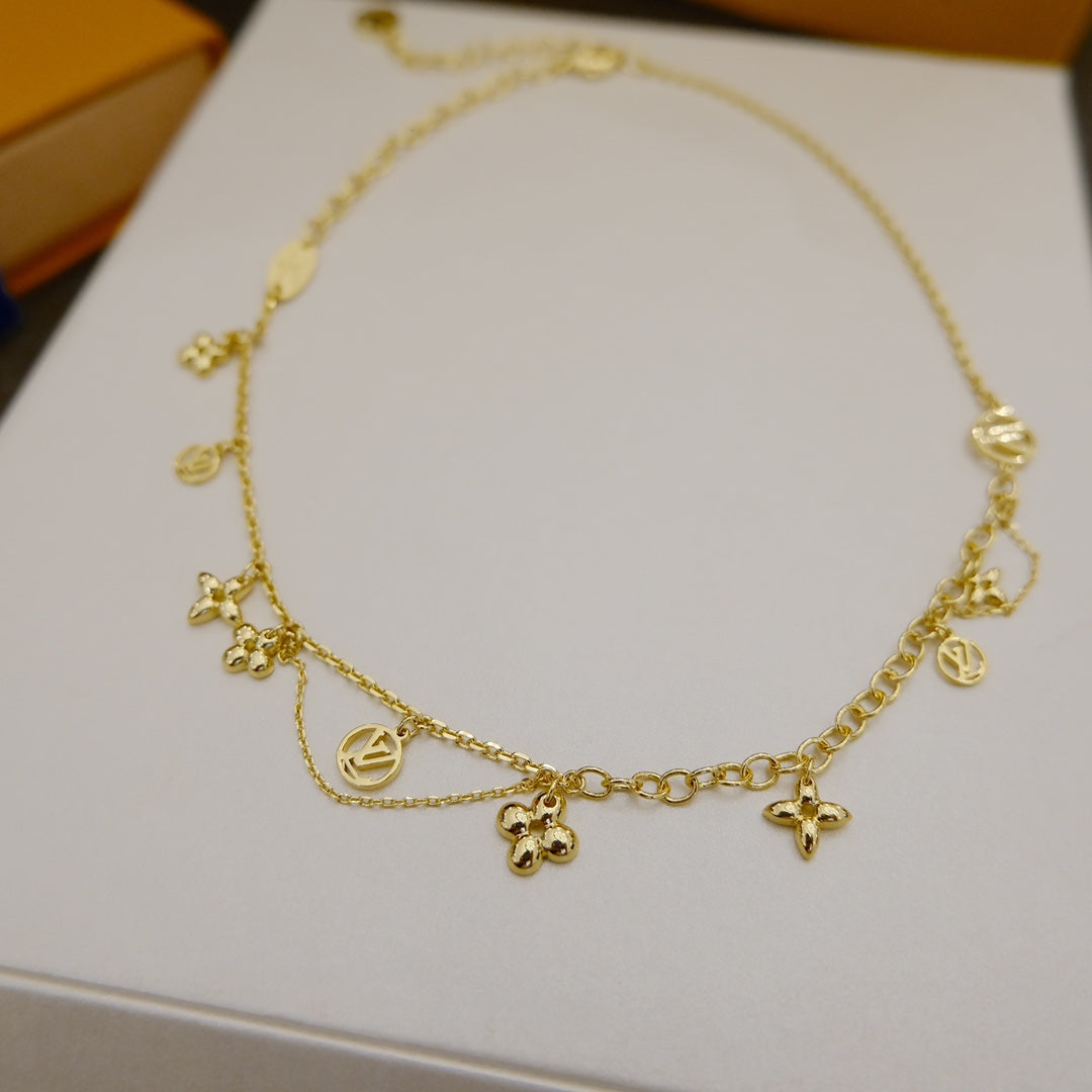 [⭐Seralia]BLOOMING SUPPLE NECKLACE BRASS
