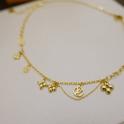 [⭐Seralia]BLOOMING SUPPLE NECKLACE BRASS