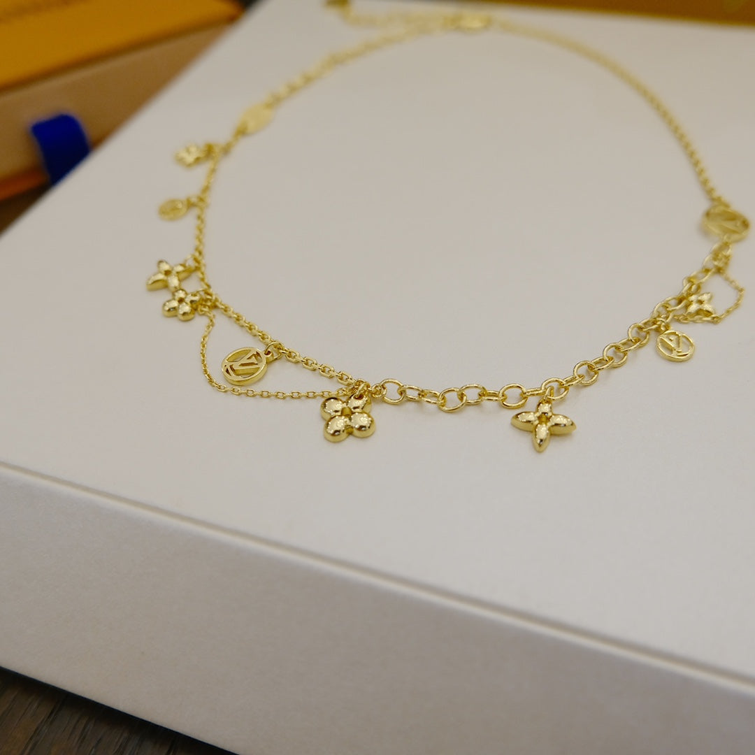 [⭐Seralia]BLOOMING SUPPLE NECKLACE BRASS