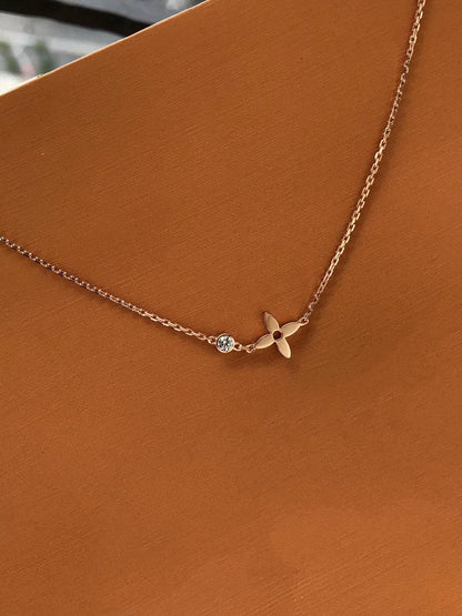 [⭐Seralia]BLOSSOM PENDANT PINK GOLD AND DIAMOND