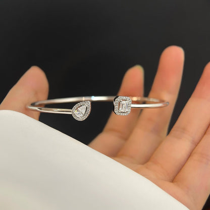[⭐Seralia]JONC FLEX MY TWIN TOI & MOI SILVER DIAMOND BRACELET