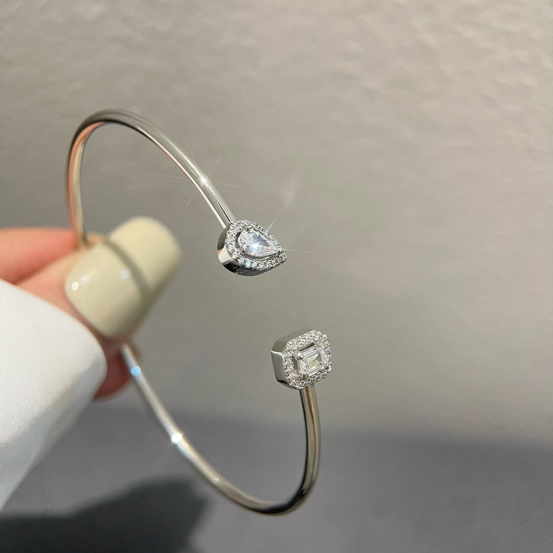 [⭐Seralia]JONC FLEX MY TWIN TOI & MOI SILVER DIAMOND BRACELET