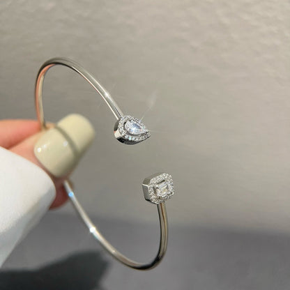 [⭐Seralia]JONC FLEX MY TWIN TOI & MOI SILVER DIAMOND BRACELET