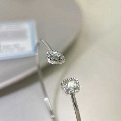 [⭐Seralia]JONC FLEX MY TWIN TOI & MOI SILVER DIAMOND BRACELET