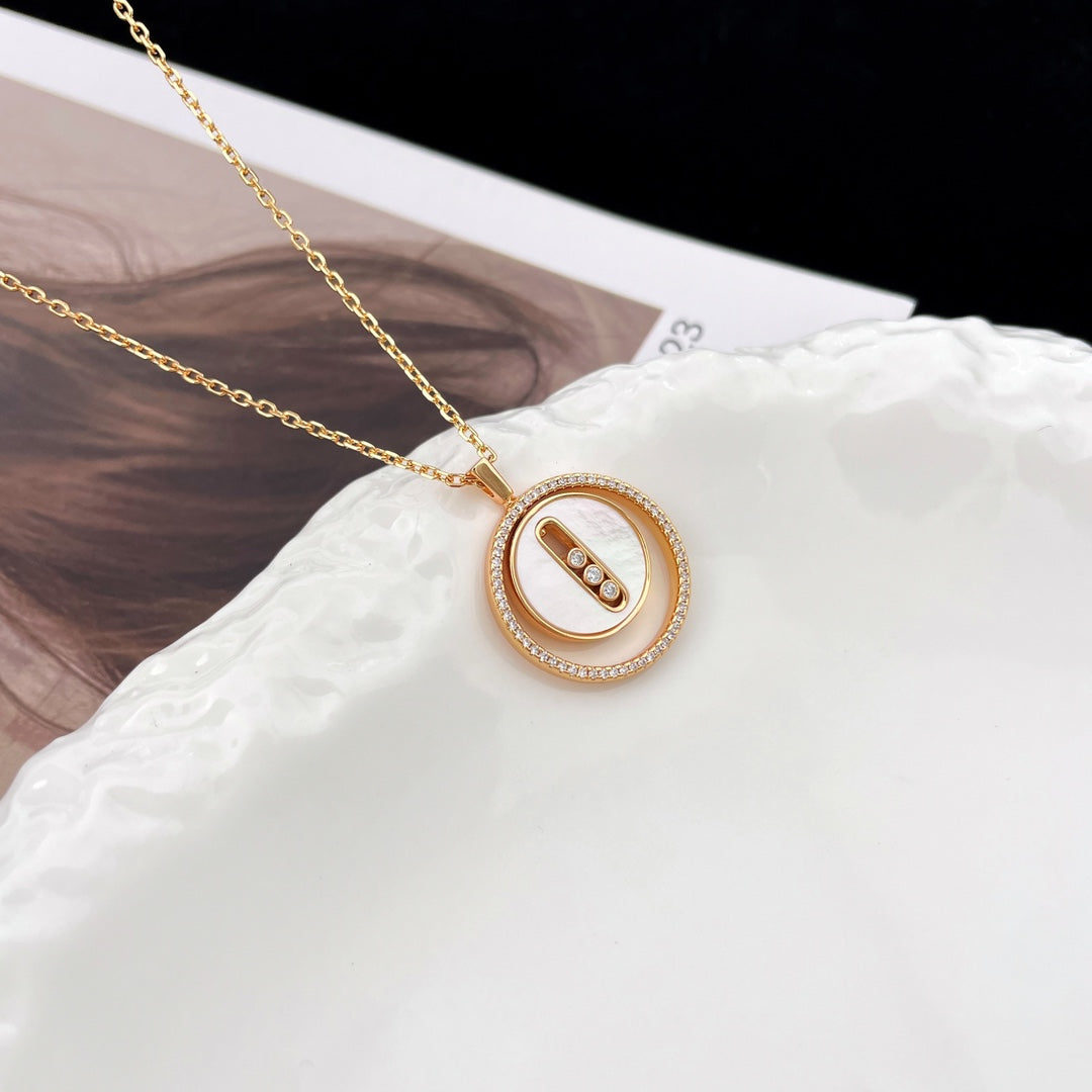 [⭐Seralia]Demo MOVE MM NACRE BLANCHE DIAMOND NECKLACE