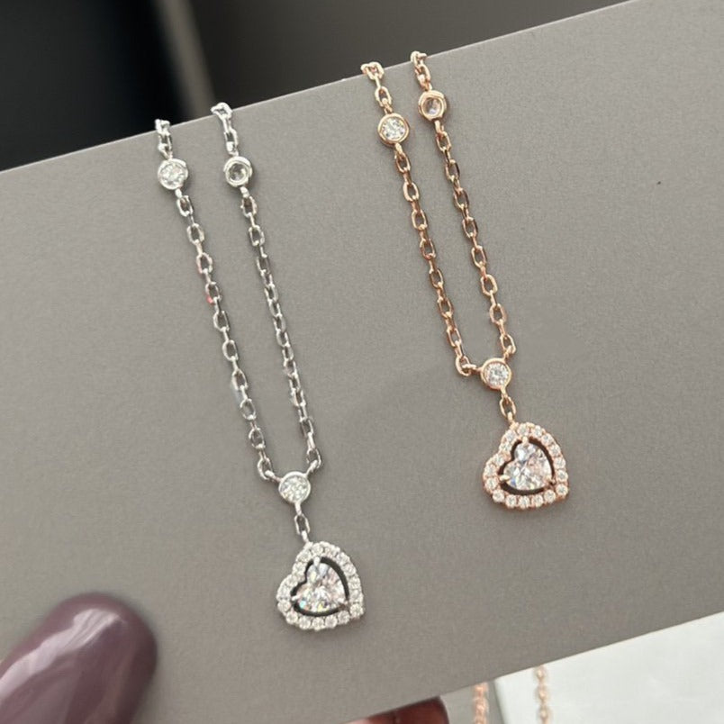 [⭐Seralia]JOY HEART DIAMOND NECKLACE