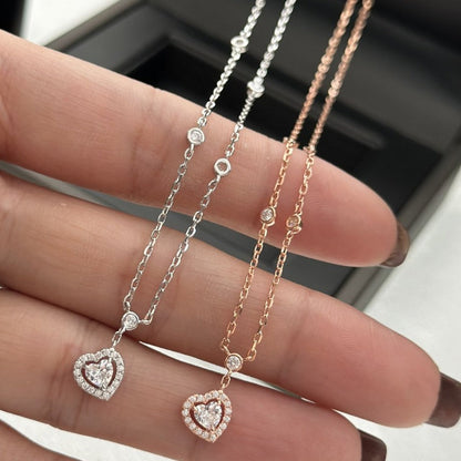 [⭐Seralia]JOY HEART DIAMOND NECKLACE