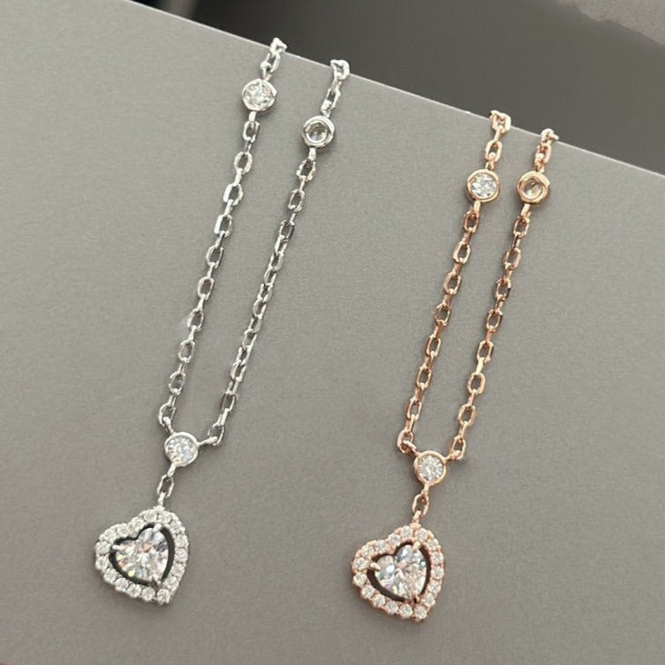 [⭐Seralia]JOY HEART DIAMOND NECKLACE