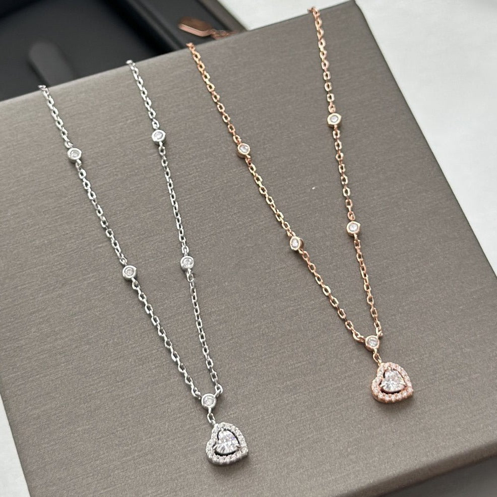 [⭐Seralia]JOY HEART DIAMOND NECKLACE
