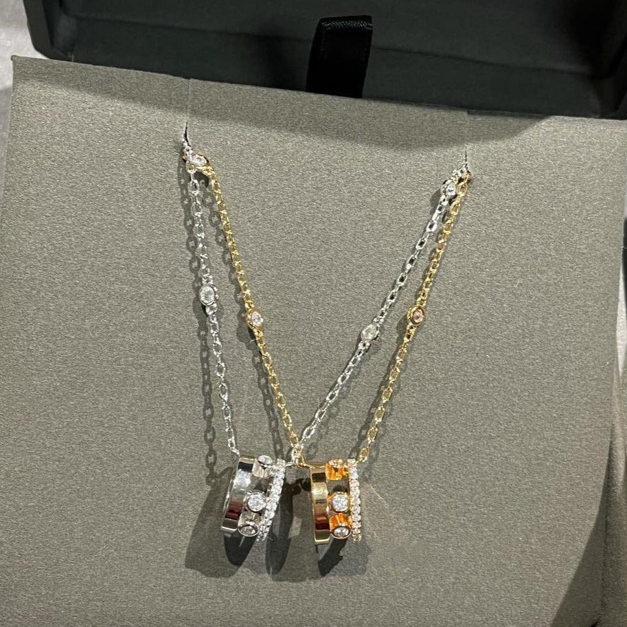 [⭐Seralia]CHAIN MOVE ROMANE PEDAND NECKLACE