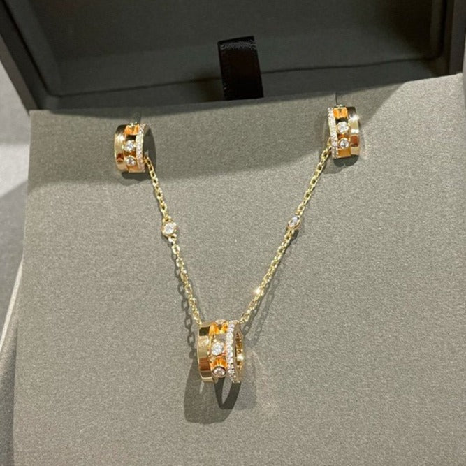 [⭐Seralia]CHAIN MOVE ROMANE PEDAND NECKLACE