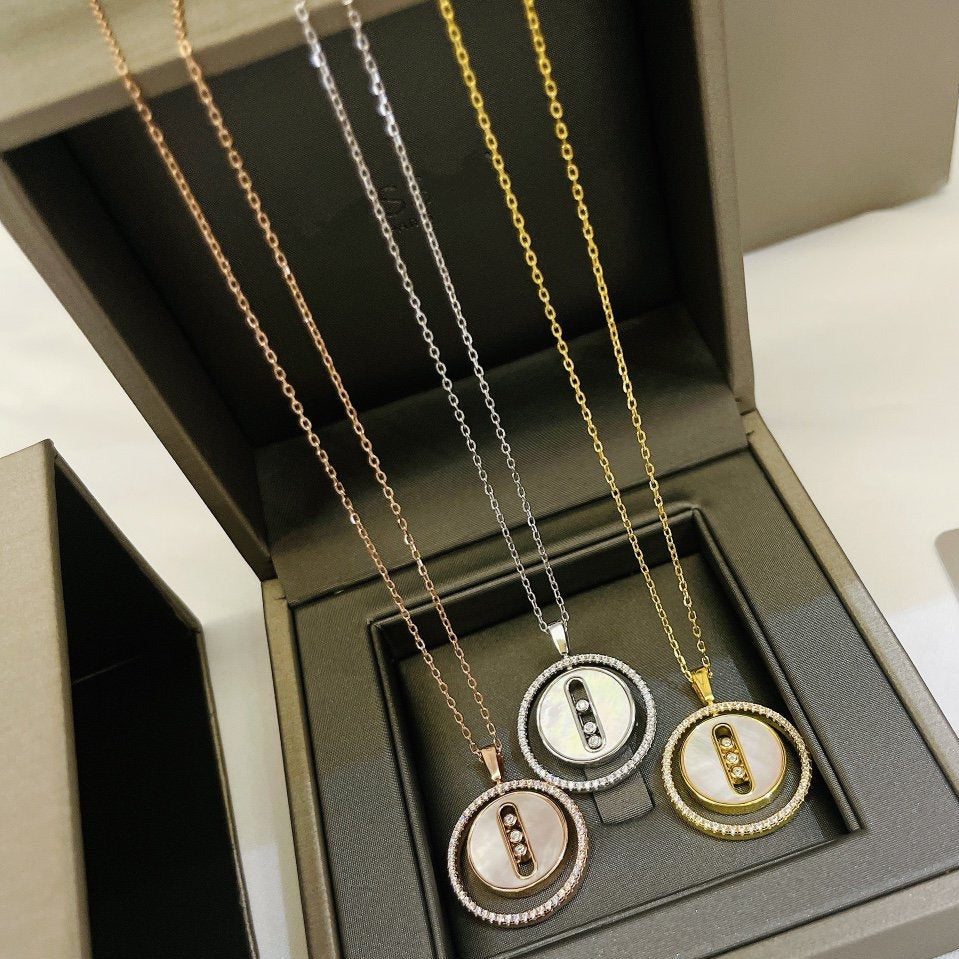 [⭐Seralia]Demo MOVE MM NACRE BLANCHE DIAMOND NECKLACE
