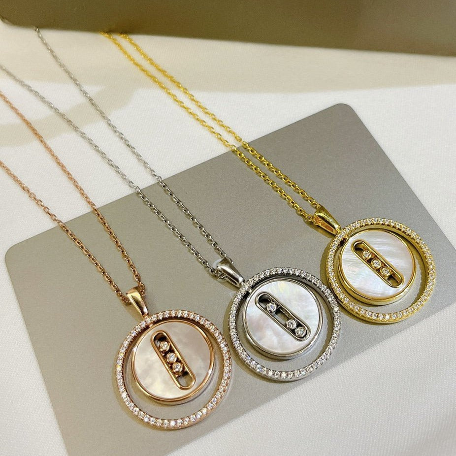 [⭐Seralia]Demo MOVE MM NACRE BLANCHE DIAMOND NECKLACE