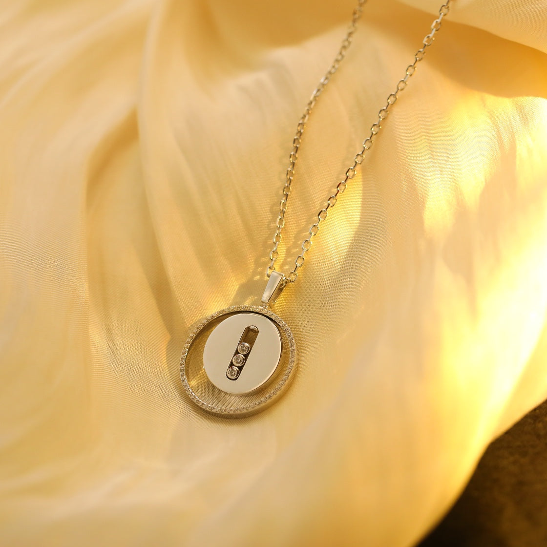 [⭐Seralia]Demo MOVE MM SILVER DIAMOND NECKLACE