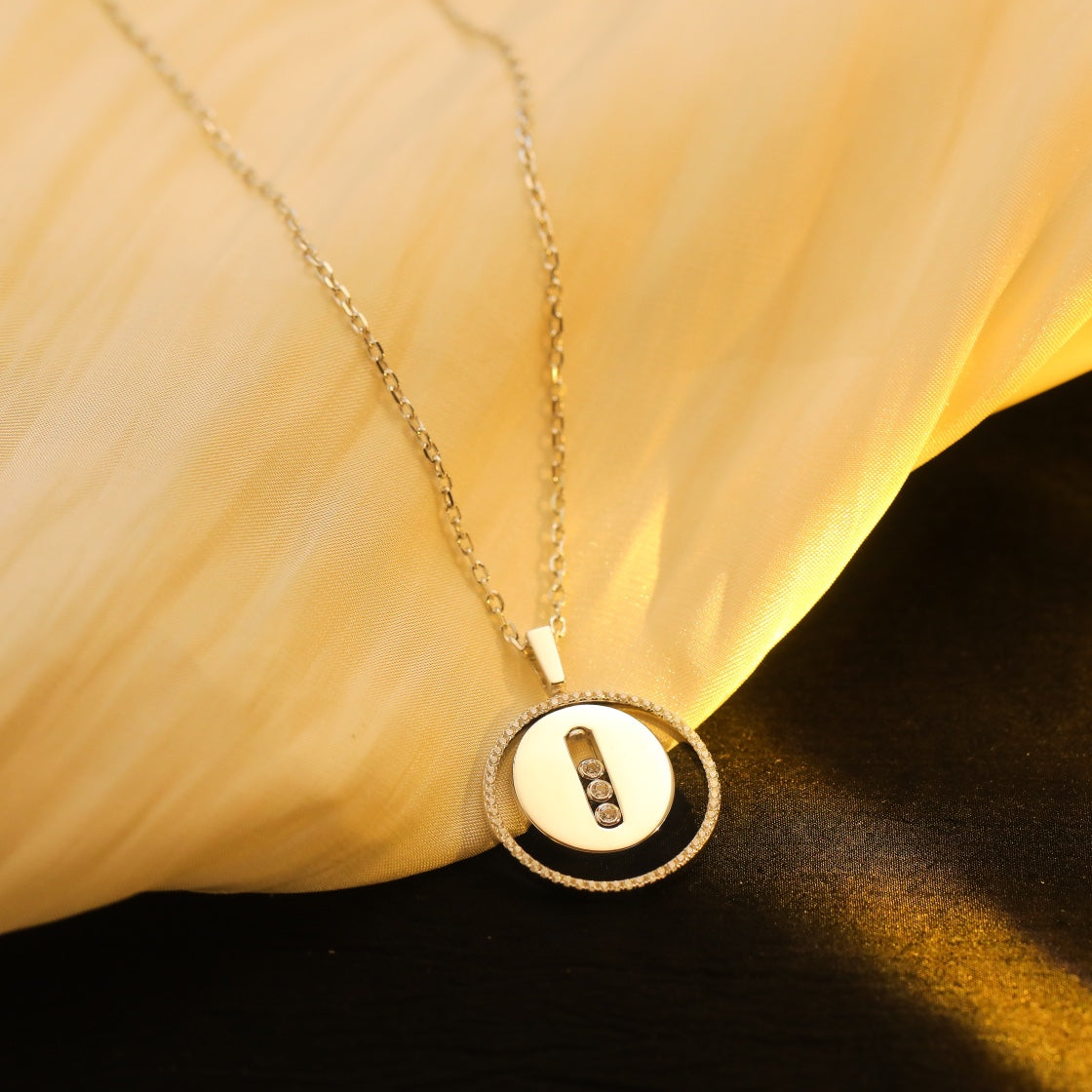 [⭐Seralia]Demo MOVE MM SILVER DIAMOND NECKLACE