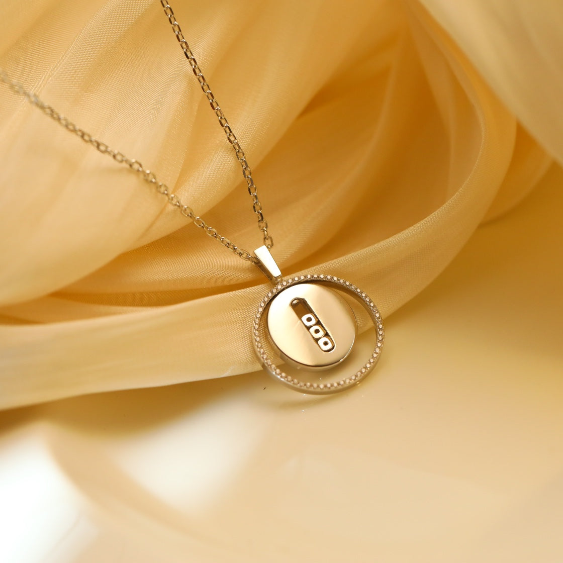 [⭐Seralia]Demo MOVE MM SILVER DIAMOND NECKLACE