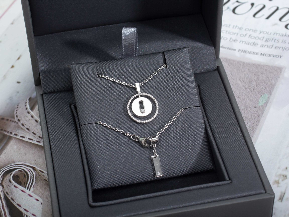 [⭐Seralia]Demo MOVE PM NECKLACE SILVER DIAMOND