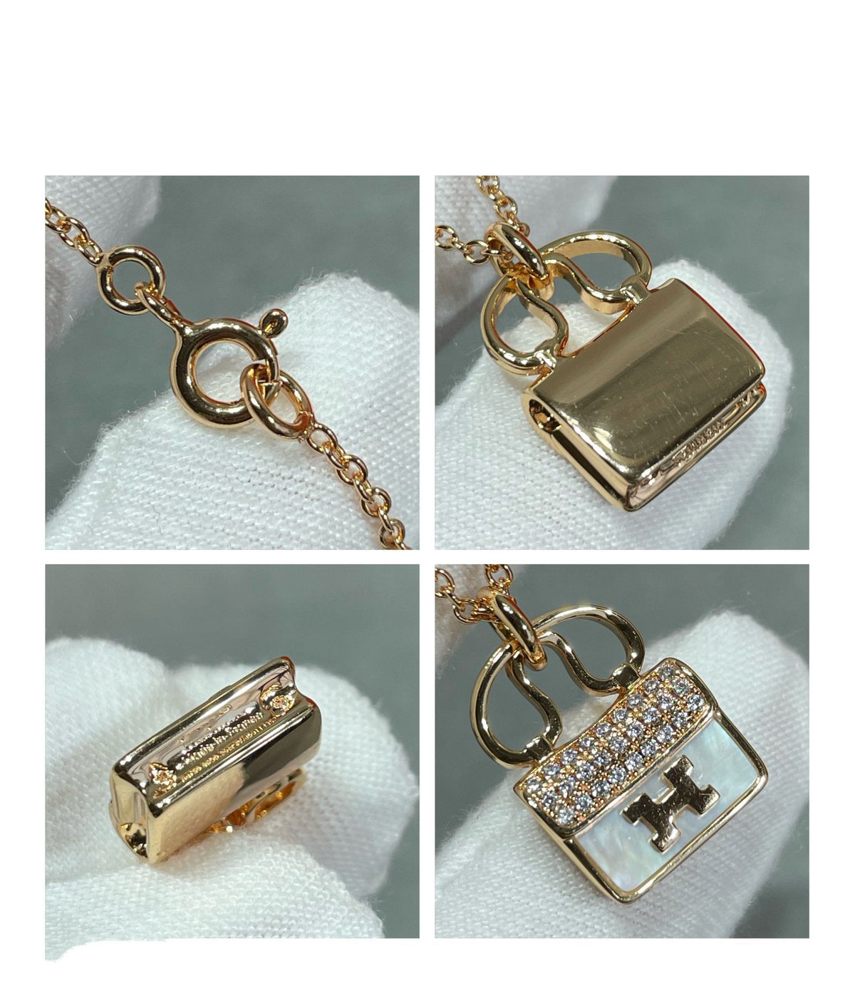 [⭐Seralia]H CIRCE MOISSANITE PENDANT NECKLACE GOLD