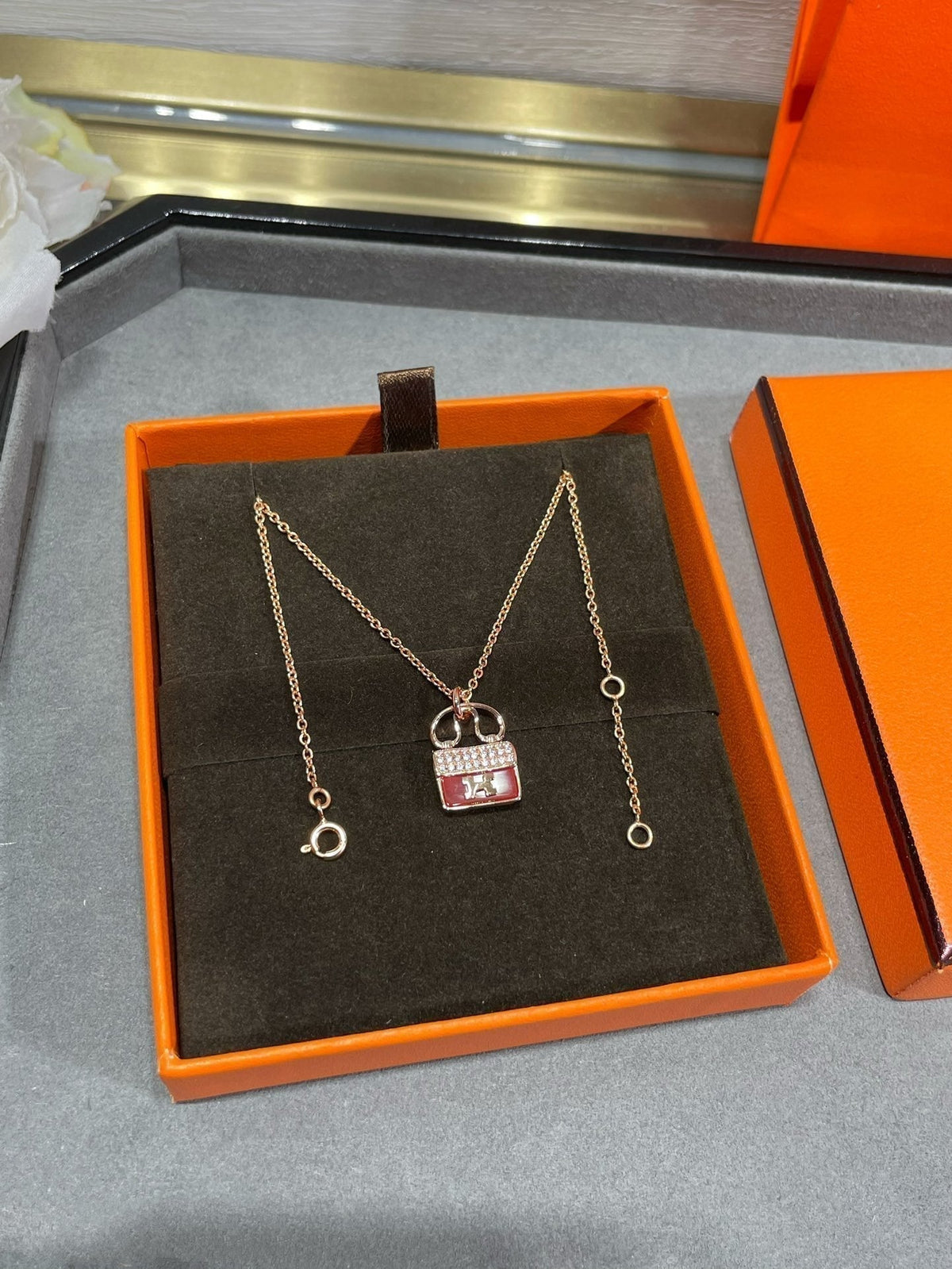 [⭐Seralia]H CIRCE MOISSANITE PENDANT NECKLACE GOLD