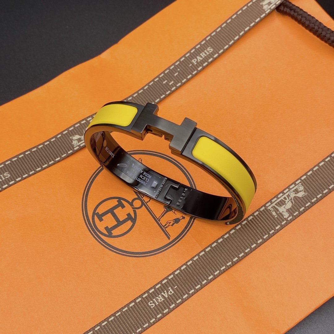 [⭐Seralia]CLIC HM SO BLACK YELLOW BRACELET