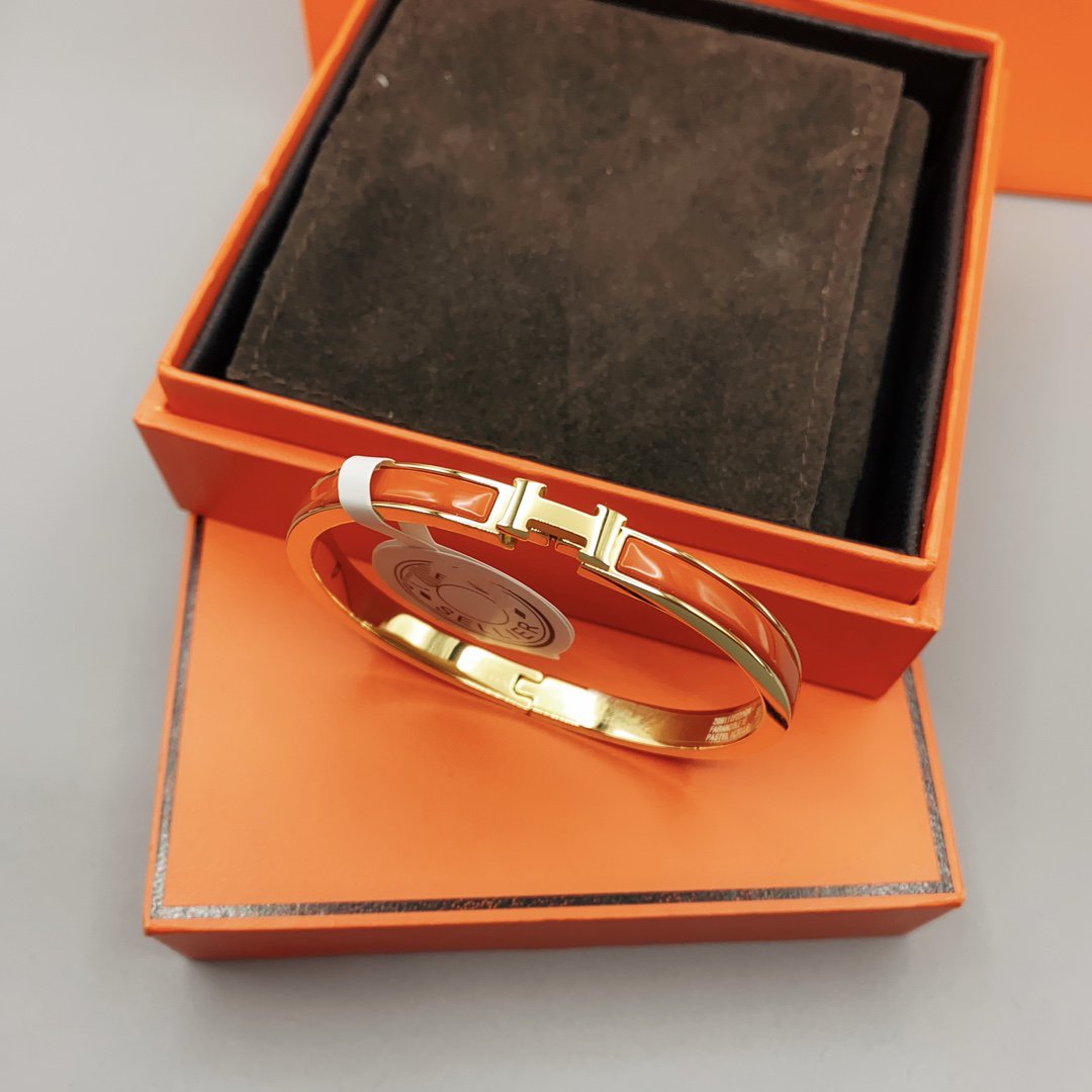 [⭐Seralia]CLASSIC HM CLIC RED 8MM ENAMEL BRACELET
