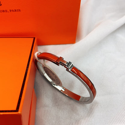 [⭐Seralia]CLASSIC HM CLIC RED 8MM ENAMEL BRACELET