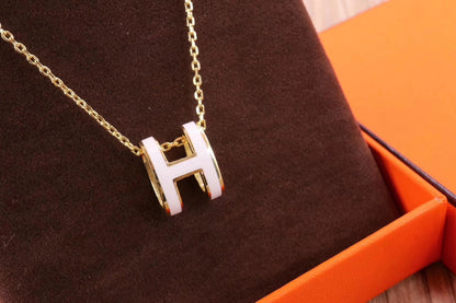 [⭐Seralia]HM CLIC YELLOW ENAMEL GOLD NECKLACE