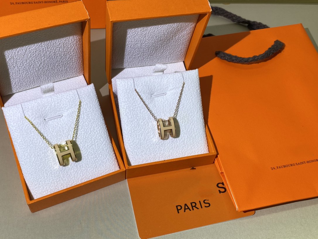 [⭐Seralia]HM CLIC YELLOW ENAMEL GOLD NECKLACE