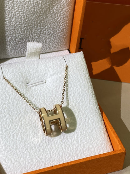 [⭐Seralia]HM CLIC YELLOW ENAMEL GOLD NECKLACE