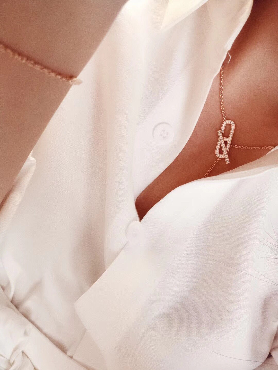 [⭐Seralia]HM FIRE PIG NOSE NECKLACE TRENDY STREET
