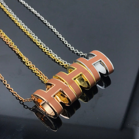 [⭐Seralia]H NECKLACE BROWN