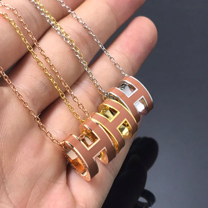 [⭐Seralia]H NECKLACE BROWN