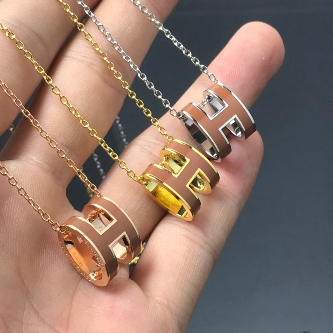 [⭐Seralia]H NECKLACE BROWN