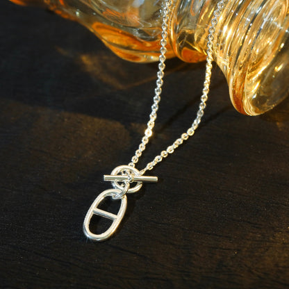[⭐Seralia]HM CHAINE D'ANCRE PENDANT NECKLACE STERLING SILVER