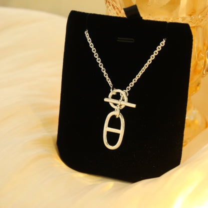[⭐Seralia]HM CHAINE D'ANCRE PENDANT NECKLACE STERLING SILVER
