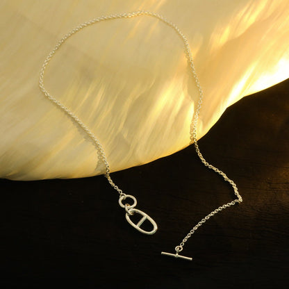 [⭐Seralia]HM CHAINE D'ANCRE PENDANT NECKLACE STERLING SILVER