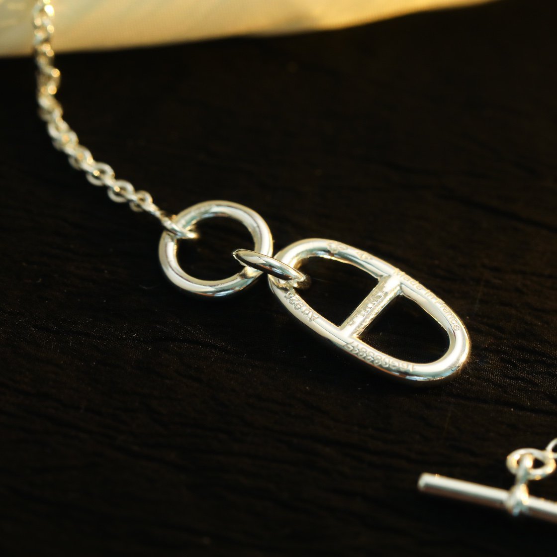 [⭐Seralia]HM CHAINE D'ANCRE PENDANT NECKLACE STERLING SILVER