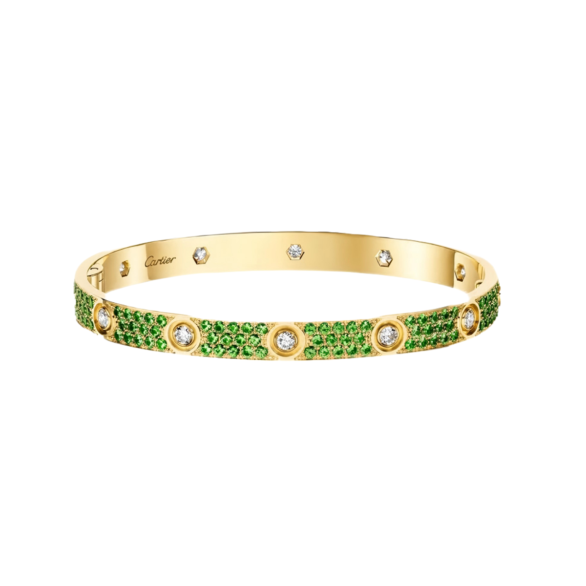 [⭐Seralia]2026 PAVE GEMSTONE LOVE BRACELET 6.1MM 10 DIAMONDS