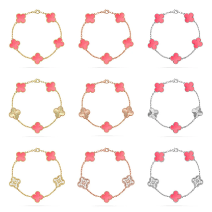[⭐Seralia] CLOVER 5 MOTIFS  PINK MOP BRACELET COLLECTION