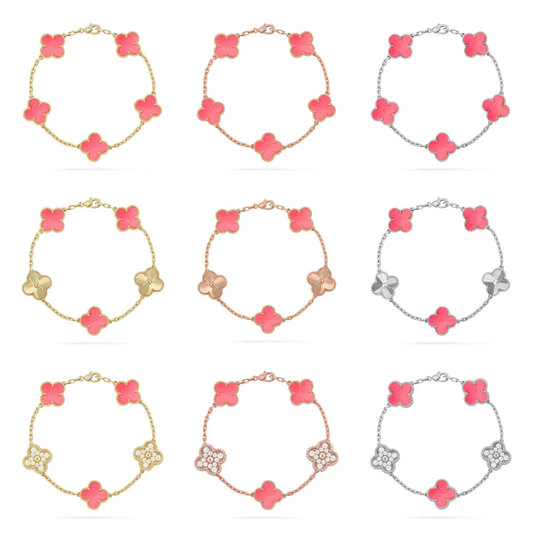[⭐Seralia] CLOVER 5 MOTIFS  PINK MOP BRACELET COLLECTION
