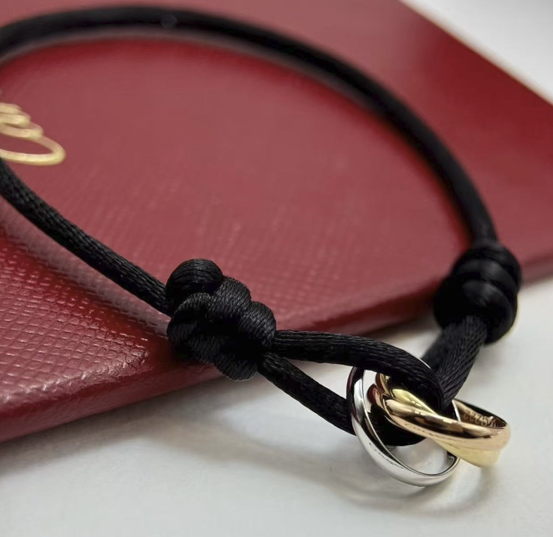 [⭐Seralia]THREE-RING SELF-ADJUSTING CORD BRACELET