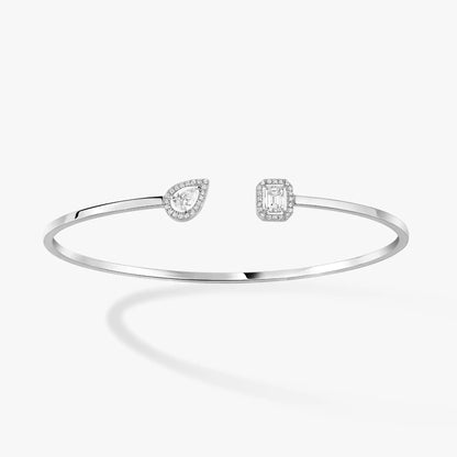[⭐Seralia]JONC FLEX MY TWIN TOI & MOI SILVER DIAMOND BRACELET